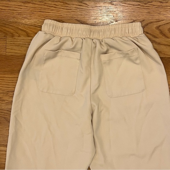7 FOR ALL MANKIND Drawstring Pants Straight Leg Pull On Trouser Tan Beige XS - Picture 5 of 13
